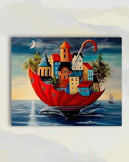 Voyage sur un Parapluie Rouge