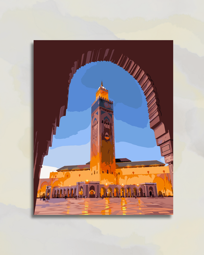 Mosquée Hassan II, nuit