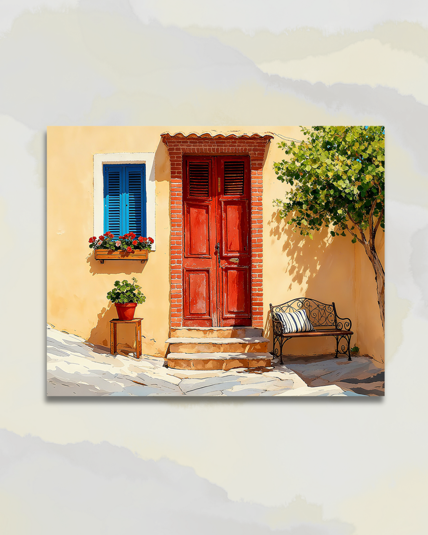 La porte rouge du village